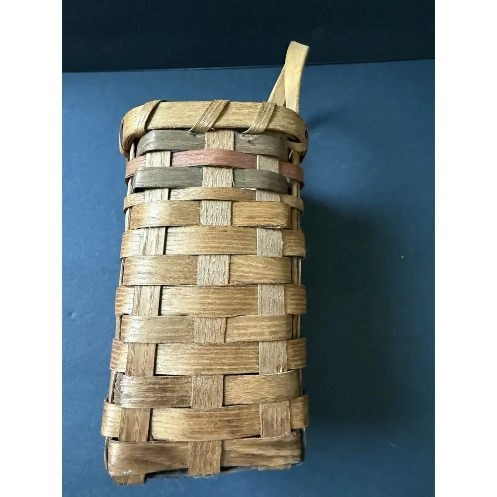 Woven Rattan Wall Hanging Baskets, Hand-Woven Wicker Storage Organizer, Porta...